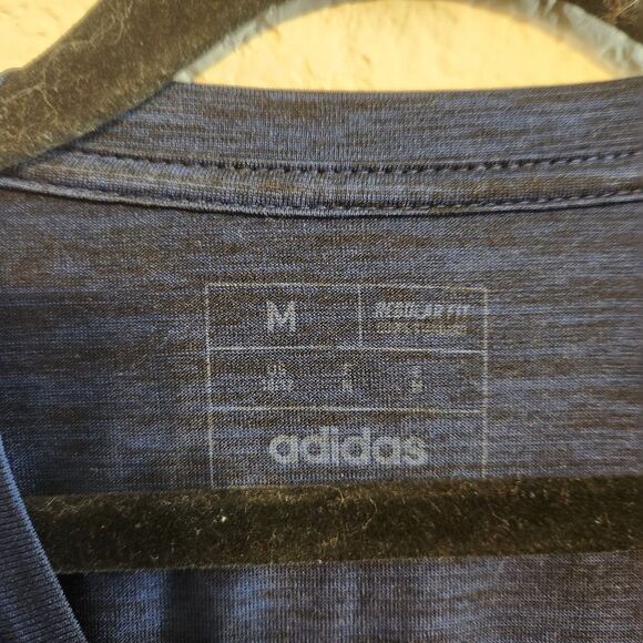 Kids Adidas Blue Green Short Sleeve Logo Tee Boys Medium - Picture 5 of 5